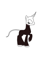 Size: 3000x4000 | Tagged: safe, artist:enperry88, edit, imported from derpibooru, oc, pony, unicorn, fanfic:the choired swarm of rumors, base, clothes, collar, curved horn, gem, horn, leonine tail, pony oc, raised hoof, simple background, tail, transparent background, unicorn oc, uniform
