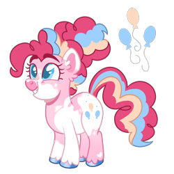 Size: 1188x1186 | Tagged: safe, artist:twilightpriincess, imported from derpibooru, pinkie pie, earth pony, pony, alternate design, simple background, solo, transparent background