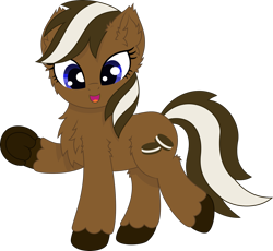 Size: 1851x1706 | Tagged: safe, artist:fliegerfausttop47, artist:thatusualguy06, derpibooru exclusive, imported from derpibooru, oc, oc only, oc:cherry cookie, earth pony, pony, derpibooru community collaboration, .svg available, 2023 community collab, earth pony oc, female, frog (hoof), looking at you, mare, open mouth, open smile, simple background, smiling, solo, svg, transparent background, underhoof, vector