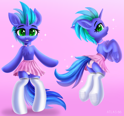 Size: 4806x4506 | Tagged: safe, artist:atlas-66, imported from derpibooru, oc, oc only, pony, unicorn, clothes, femboy, male, panties, skirt, solo, stallion, underwear