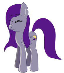 Size: 348x400 | Tagged: safe, artist:infernaldalek, imported from derpibooru, oc, oc only, oc:dawn (project horizons), pegasus, pony, fallout equestria, fallout equestria: project horizons, cute, fanfic art, female, folded wings, full body, happy, mare, mother, pegasus oc, purple mane, simple background, smiling, solo, squint, standing, tail, transparent background, wings