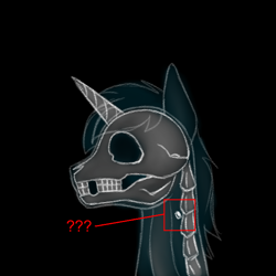 Size: 700x700 | Tagged: safe, artist:stray prey, imported from derpibooru, oc, oc only, oc:lucent, pony, unicorn, solo, x-ray picture