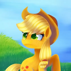 Size: 1200x1200 | Tagged: safe, artist:andromedasparkz, imported from derpibooru, applejack, earth pony, female, solo