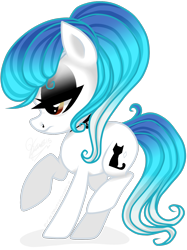 Size: 1168x1562 | Tagged: safe, artist:conflei, imported from derpibooru, oc, oc only, earth pony, pony, earth pony oc, female, lidded eyes, makeup, mare, raised hoof, simple background, solo, transparent background