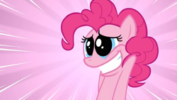 Size: 1152x648 | Tagged: safe, imported from derpibooru, screencap, pinkie pie, earth pony, pony, a friend in deed, season 2, cute, diapinkes, female, pink, smiling, solo