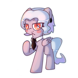 Size: 3543x3543 | Tagged: safe, artist:cro, imported from derpibooru, oc, oc only, pony, derpibooru community collaboration, 2023 community collab, eye clipping through hair, necktie, simple background, solo, transparent background, white pupils