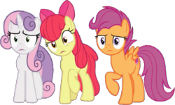 Size: 807x489 | Tagged: safe, artist:pascalmulokozi2, edit, edited screencap, imported from derpibooru, screencap, apple bloom, scootaloo, sweetie belle, earth pony, pegasus, pony, unicorn, growing up is hard to do, background removed, cutie mark crusaders, female, mare, not a vector, older, older apple bloom, older cmc, older scootaloo, older sweetie belle, simple background, transparent background, trio, trio female