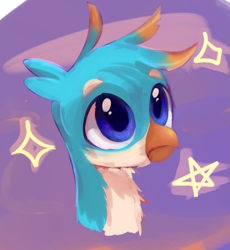 Size: 835x906 | Tagged: safe, artist:woolen cloe, imported from derpibooru, gallus, griffon, stars