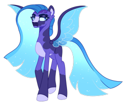 Size: 1454x1206 | Tagged: safe, artist:twilightpriincess, imported from derpibooru, oc, pegasus, pony, female, magical lesbian spawn, mare, offspring, parent:nightmare moon, parent:tempest shadow, simple background, solo, transparent background