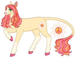 Size: 1280x995 | Tagged: safe, artist:s0ftserve, imported from derpibooru, oc, oc:flower power, earth pony, pony, female, mare, offspring, parent:tree hugger, simple background, solo, transparent background