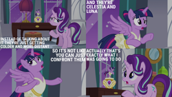 Size: 4400x2475 | Tagged: safe, edit, edited screencap, editor:quoterific, imported from derpibooru, screencap, starlight glimmer, twilight sparkle, alicorn, a royal problem, ballerina, tutu, twilarina, twilight sparkle (alicorn)