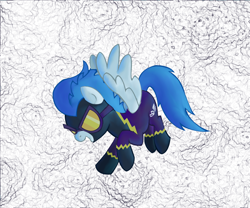 Size: 1200x1000 | Tagged: safe, artist:andromedasparkz, imported from derpibooru, nightshade, pegasus, pony, clothes, costume, shadowbolts, shadowbolts costume, solo