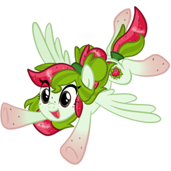 Size: 4096x4096 | Tagged: safe, artist:sjart117, derpibooru exclusive, imported from derpibooru, oc, oc only, oc:watermelana, pegasus, pony, derpibooru community collaboration, 2023 community collab, female, flying, freckles, gradient hooves, happy, mare, pegasus oc, simple background, smiling, solo, spread wings, transparent background, underhoof, wings