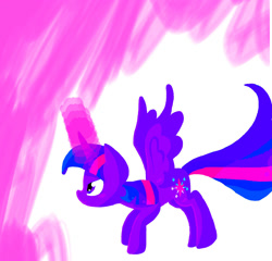 Size: 2000x1920 | Tagged: safe, artist:andromedasparkz, imported from derpibooru, twilight sparkle, alicorn, pony, female, glowing, glowing horn, horn, mare, solo, twilight sparkle (alicorn)