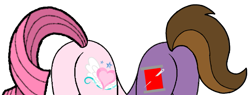 Size: 987x376 | Tagged: safe, artist:noi kincade, artist:stellar-ponies, imported from derpibooru, oc, oc only, oc:annisa trihapsari, oc:princess kincade, earth pony, pony, adorasexy, annibutt, beautiful, butt, butt only, cute, duo, duo female, earth pony oc, female, kincadebutt, mare, pictures of butts, plot, plot pair, sexy, simple background, tail, transparent background, updated