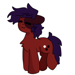 Size: 1280x1280 | Tagged: safe, artist:candy_bits, imported from derpibooru, oc, oc only, oc:mony caalot, earth pony, pony, :3, earth pony oc, eyes closed, female, simple background, solo, white background