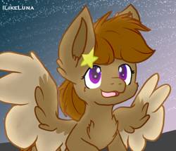 Size: 680x586 | Tagged: safe, artist:ilikeluna, imported from derpibooru, oc, oc:cookie stamps, pegasus, pony, bust, portrait, solo