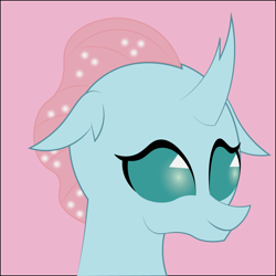 Size: 900x900 | Tagged: safe, artist:prixy05, imported from derpibooru, ocellus, changedling, changeling, bust, pink background, portrait, simple background, solo