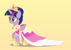 Size: 814x572 | Tagged: safe, imported from twibooru, twilight sparkle, clothes, coronation dress, dress, hoof shoes, image, my little pony, needs more jpeg