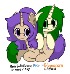Size: 786x833 | Tagged: safe, artist:bloonacorn, imported from derpibooru, oc, oc only, pony, unicorn, butt touch, duo, hoof on butt, horn, simple background, transparent background