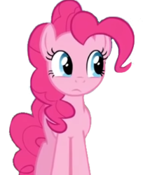 Size: 335x411 | Tagged: safe, edit, edited screencap, imported from derpibooru, screencap, pinkie pie, earth pony, pony, the best night ever, background removed, female, frown, looking at someone, mare, simple background, solo, transparent background