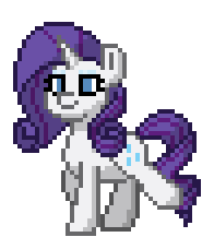 Size: 196x228 | Tagged: safe, artist:j-pinkie, imported from derpibooru, rarity, pony, pony town, animated, gif, pixel art, simple background, solo, transparent background, walk cycle, walking