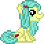 Size: 64x64 | Tagged: safe, artist:botchan-mlp, imported from derpibooru, ocellus, changedling, changeling, earth pony, pony, 2021, animated, desktop ponies, disguise, gif, old art, pixel art, simple background, sitting, solo, transparent background