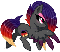 Size: 1863x1609 | Tagged: safe, artist:conflei, imported from derpibooru, oc, oc only, pegasus, pony, eyelashes, female, makeup, mare, pegasus oc, simple background, smiling, solo, transparent background, wings