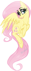 Size: 1012x2294 | Tagged: safe, artist:conflei, imported from derpibooru, fluttershy, pegasus, pony, eyelashes, female, mare, simple background, solo, white background, wings