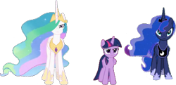 Size: 454x220 | Tagged: safe, artist:pascalmulokozi2, edit, edited screencap, imported from derpibooru, screencap, princess celestia, princess luna, twilight sparkle, alicorn, pony, the ending of the end, background removed, crown, female, jewelry, mare, not a vector, regalia, royal sisters, siblings, simple background, sisters, transparent background, trio, trio female, twilight sparkle (alicorn)