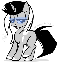 Size: 1119x1212 | Tagged: safe, artist:conflei, imported from derpibooru, oc, oc only, pony, unicorn, bedroom eyes, eyelashes, female, horn, mare, signature, simple background, solo, unicorn oc, white background