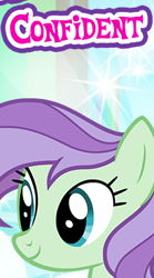 Size: 205x368 | Tagged: safe, imported from derpibooru, pony, cropped, english, female, gameloft, mare, meme, solo, text, wow! glimmer