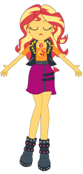 Size: 2124x4481 | Tagged: safe, artist:gmaplay, imported from derpibooru, sunset shimmer, equestria girls, equestria girls series, clothes, eyes closed, female, geode of empathy, magical geodes, open mouth, simple background, skirt, solo, transparent background