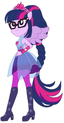 Size: 1800x3429 | Tagged: safe, artist:gmaplay, imported from derpibooru, sci-twi, twilight sparkle, cheer you on, equestria girls, equestria girls series, spoiler:eqg series (season 2), ponied up, simple background, sleeveless, solo, super ponied up, transparent background