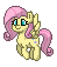 Size: 196x228 | Tagged: safe, artist:j-pinkie, imported from derpibooru, fluttershy, pony, pony town, animated, flying, gif, pixel art, simple background, solo, transparent background