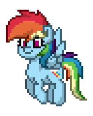 Size: 192x240 | Tagged: safe, artist:j-pinkie, imported from derpibooru, rainbow dash, pegasus, pony, pony town, animated, gif, pixel art, simple background, solo, transparent background