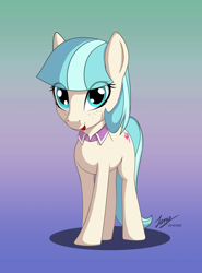 Size: 2000x2700 | Tagged: safe, artist:duskie-06, imported from derpibooru, coco pommel, pony, gradient background, solo