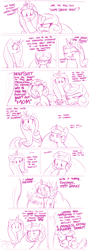 Size: 1034x2908 | Tagged: safe, artist:shoutingisfun, edit, imported from derpibooru, princess cadance, princess flurry heart, alicorn, pony, annoyed, comic, cropped, cross-popping veins, crown, dialogue, emanata, female, friday night, jewelry, mare, mother and child, mother and daughter, older, older flurry heart, open mouth, princess emo heart, regalia, vulgar