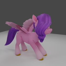 Size: 1920x1920 | Tagged: safe, imported from derpibooru, pipp petals, pegasus, pony, 3d, adorapipp, cute, g5, gray background, invisible stallion, simple background