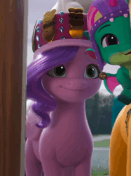 Size: 500x668 | Tagged: safe, edit, edited screencap, imported from derpibooru, screencap, hitch trailblazer, pipp petals, zipp storm, dragon, earth pony, pegasus, pony, spoiler:g5, spoiler:winter wishday, 3d, adorapipp, animated, baby, baby dragon, cropped, cute, female, g5, gif, hi, mare, my little pony: make your mark, my little pony: make your mark chapter 3, offscreen character, sparky sparkeroni, sparkybetes, waving, winter wishday