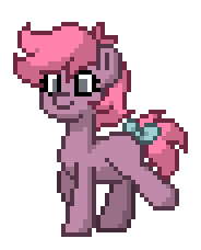 Size: 184x228 | Tagged: safe, artist:j-pinkie, imported from derpibooru, ember (g1), pony, animated, bow, cute, female, filly, foal, g1, g1 emberbetes, g1 to g4, g4, generation leap, gif, pixel art, simple background, solo, tail, tail bow, transparent background, walk cycle, walking