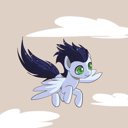 Size: 1200x1200 | Tagged: safe, artist:andromedasparkz, imported from derpibooru, soarin', pegasus, pony, flying, solo