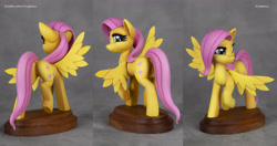Size: 4535x2388 | Tagged: safe, artist:h1ppezz, imported from derpibooru, fluttershy, pegasus, pony, butt, craft, female, figurine, flutterbutt, irl, mare, photo, plot, sculpture, solo