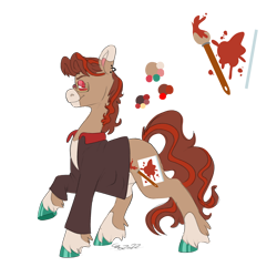 Size: 2500x2500 | Tagged: safe, artist:shakedowndreams, imported from ponybooru, oc, earth pony, pony, clothes, coat, coat markings, cutie mark, glasses, male, reference sheet, socks (coat marking)