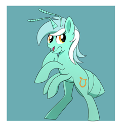 Size: 1421x1460 | Tagged: safe, artist:ladykimba, edit, lyra heartstrings, ant, ant pony, hybrid, insect, original species, pony, antennae, female, insect abdomen, lyrant, mare, pincers, rearing, solo