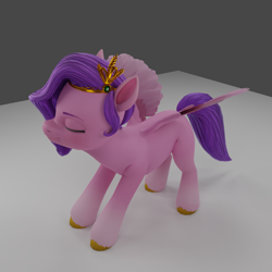 Size: 1920x1920 | Tagged: safe, imported from derpibooru, pipp petals, pegasus, pony, 3d, adorapipp, cute, g5, gray background, invisible stallion, simple background