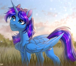 Size: 3000x2600 | Tagged: safe, artist:hakaina, imported from derpibooru, oc, oc only, alicorn, pony, alicorn oc, chest fluff, ear fluff, folded wings, horn, solo, wings