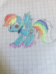 Size: 2448x3264 | Tagged: safe, artist:andromedasparkz, imported from derpibooru, rainbow dash, pegasus, female, mare, solo, traditional art