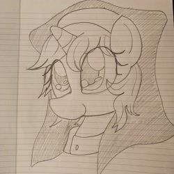 Size: 2992x2992 | Tagged: safe, artist:datte-before-dawn, oc, oc only, pony, unicorn, bust, cute, female, mare, nun, smiling, solo, traditional art