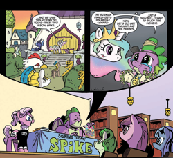 Size: 1040x952 | Tagged: safe, artist:andypriceart, artist:katiecandraw, idw, imported from derpibooru, princess celestia, princess luna, spike, alicorn, cockatrice, dragon, earth pony, pegasus, pony, unicorn, butt, comic, crying, female, gigachad spike, male, mare, older, older spike, plot, tears of joy, x eyes